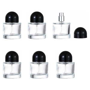 Flacon en verre transparent de luxe vide de 3 ml, 6 ml, 12 ml avec bouchon à vis et sérigraphie pour parfum et huile essentielle - Product Image 1