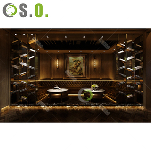 Gỗ thương mại rượu đỏ giá lưu trữ bằng gỗ hầm trưng bày góc tủ trưng bày rượu vang Cửa hàng rượu kệ - Product Image 5