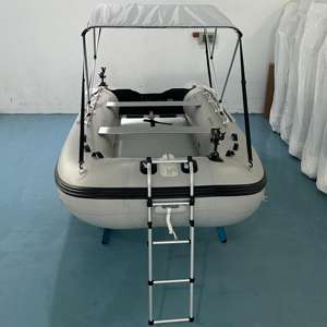 <span class=keywords><strong>Bateau</strong></span> pneumatique en aluminium gris de 4 m x 4,2 m pour <span class=keywords><strong>6</strong></span> <span class=keywords><strong>personnes</strong></span>, pour les voyages en lac, en rivière et en mer, <span class=keywords><strong>bateau</strong></span> à rames - Product Image 3