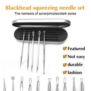 Bộ dụng cụ loại bỏ mụn đầu đen bằng thép không gỉ 5 chiếc kim loại bỏ mụn đầu đen - Product Image 3