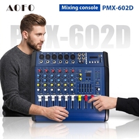 AOFO PMX-602D Amplificateur de puissance numérique à écho audio 4 canaux 150W+150W en métal avec USB et Bluetooth pour sonorisation de scène KTV