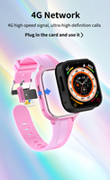 Reloj Inteligente para Niños con 4G, GPS, Wi-Fi, Cámara, SIM, SOS, Localizador, Monitor de Sueño, Calendario, Resistente al Agua IP67, Correa de Silicona, 8GB de ROM