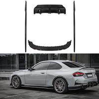 Kit de Carrocería de Fibra de Carbono con Alerón Delantero, Faldones Laterales y Difusor Central, Compatible con BMW Serie 2 G42 M240i, Estilo SOOQOO, Moldeado en Autoclave