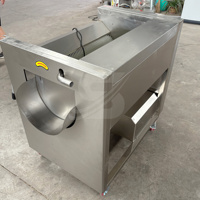 Elektrische kleine cassave-, gember- en aardappelschilmachine, wasmachine, schilmachine, China en Polen, te koop, reinigings- en schilmachine