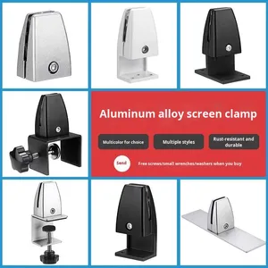Modern Design Office <b>Desk</b> Side Partition Screen Baffle Clip Buckle Glass Fixed Clip Without Punching for Commercial Use - Product Image 2