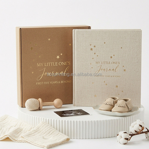 Livre de souvenirs personnalisé pour bébé, album photo de la première année, cadeau pour nouvelle maman avec boîte à pochettes - Product Image 2