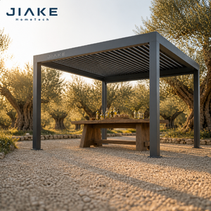 Pérgola de Aluminio Jiake 6063-T5 con Techo de Láminas Motorizadas para Huerto de <span class=keywords><strong>Olivos</strong></span>, Patio Trasero, Jardín, Pabellón Exterior - Product Image 2
