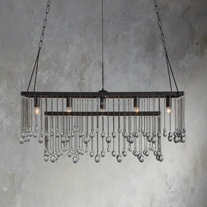 Estilo nórdico moderno minimalista colgante multifuncional candelabro <span class=keywords><strong>de</strong></span> lino rústico comedor dormitorio estudio techo grande - Product Image 4