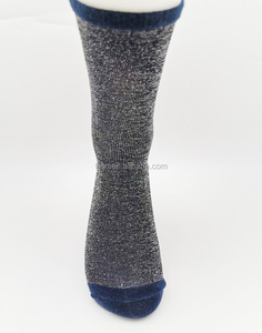 FYJS2064 Thời Trang Shiny Lurex Kim Loại Sheer Lưới Long Lanh Trong Suốt Vớ Phụ Nữ-Ren Siêu Mỏng Fishnet Mắt Cá Chân Crew Sock - Product Image 2