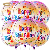 YACHEN 2022 Latest 22 inch 4d Foil Colorful Rainbow Cloud Party Balloon Ballon Happy Birthday Balloon Globos
