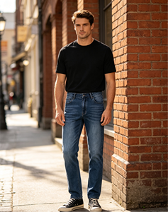 กางเกงยีนส์ JACK & JONES รุ่น Jiclark Jjoriginal Jos 278 สำหรับผู้ชาย ทรงวินเทจ ขาตรง เอวกลาง สีน้ำเงินล้างปานกลาง ไซส์ <span class=keywords><strong>34</strong></span> EU - Product Image 2
