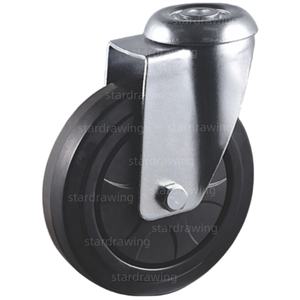 Ruedas de goma con cubierta antipolvo, ruedas de goma de 3, <span class=keywords><strong>4</strong></span> y 5 pulgadas, 100, 125, 75, - Product Image 2