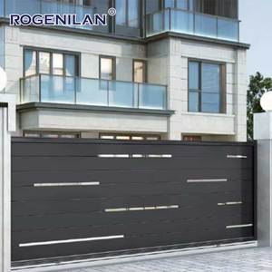 Puertas sin rieles de seguridad corredizas eléctricas de entrada Rogenilan, puertas corredizas voladizas de aluminio eléctricas de aluminio de nuevo diseño - Product Image 1
