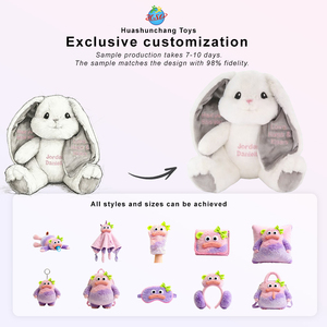 Jouets en peluche lapin personnalisés avec logo brodé - Product Image 1