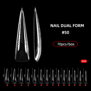 3D Reusable <b>Nail</b> Dual Forms UV Builder Gel Quick Building Acrylic <b>Extension</b> Mold False <b>Nail</b> Tips - Product Image 2