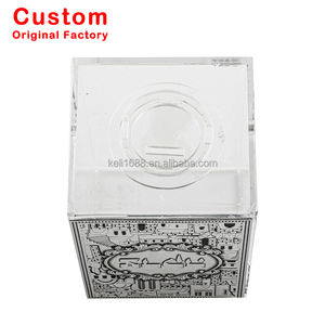 Caja de Donaciones de Acrílico Personalizada, Moderna Caja de Caridad Judaica Tsedaka, Caja de Tzedakah Transparente de Lucite, Cajas Transparentes para Donaciones de Monedas - Product Image 5