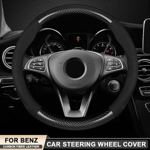 Pour <span class=keywords><strong>Mercedes</strong></span> Benz <span class=keywords><strong>Classe</strong></span> <span class=keywords><strong>C</strong></span> E S G C43 GLC CLE GLB GLS SLK SL W177 W166 W204 W205 W213 X167 AMG, housse de <span class=keywords><strong>volant</strong></span> en fibre de carbone - Product Image 1