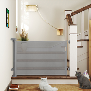 Barrière de sécurité rétractable murale Sair pour bébé, extra large, <span class=keywords><strong>protection</strong></span> pour animaux de compagnie, empêche les escaliers, barrière anti-morsure pour chat, filet en PVC - Product Image 2