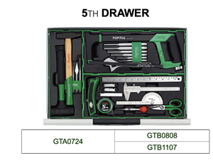 Carrello Portautensili TOPTUL con 7 Cassetti, Set di Utensili Meccanici da 320 Pezzi (SERIE PRO-PLUS) BLU OEM per Officina e <span class=keywords><strong>Garage</strong></span> - Product Image 4