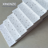 Panneaux de plafond modernes perforés, ignifuges, résistants à l'humidité, à la fumée et aux moisissures, en laine minérale acoustique suspendue, 60x60, à prix abordable