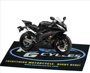 Tapis de garage personnalisé imprimé avec logo de marque publicitaire Tapis d'entrée en nylon lavable anti-dérapant durable pour moto - Product Image 2