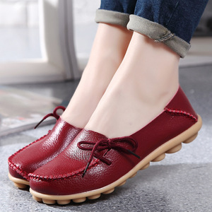 Mocassins pour femmes, chaussures plates en cuir PU, chaussures décontractées pour femmes, chaussures à enfiler, <span class=keywords><strong>grande</strong></span> <span class=keywords><strong>taille</strong></span>, chaussures pour mère - Product Image 3