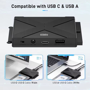 FIDECO ABS USB3.2 Gen1 tipo C 1 a 1 clone <span class=keywords><strong>2.5</strong></span> 3.5 pollici <span class=keywords><strong>HDD</strong></span> SSD convertitore SATA <span class=keywords><strong>IDE</strong></span> a USB cavo adattatore - Product Image 3