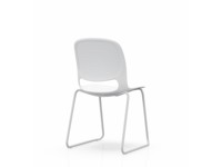 Chaise longue ergonomique moderne empilable et pliable OEM à prix abordable avec pieds en acier inoxydable et dossier en plastique pour espaces commerciaux