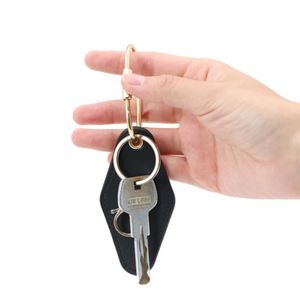 Stylish Diamond-Shaped Durable Rhombic Bag <b>Charm</b> Keychain Portable Metal <b>Keyring</b> With Custom Logo - Product Image 3