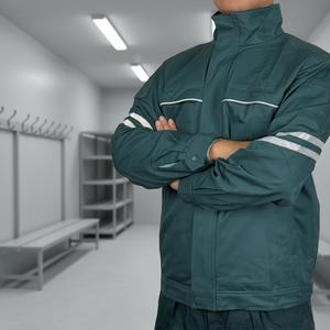 Conjunto de Ropa de Trabajo de Seguridad de Algodón Puro con Logotipo Personalizado de Alta Calidad, Uniforme con Patrón de Cuadros Nacionales para Ingeniero de Mantenimiento Eléctrico - Product Image 1
