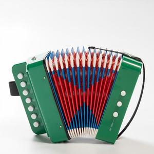 Mini accordéon 2 basses 7 touches en plastique ABS coloré, instrument de musique pour enfants, jouet accordéon pour débutants, éducation musicale - Product Image 5