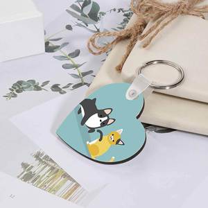 Wholesale Sublimation <b>Key</b> Ring Heat Transfer <b>Key</b> <b>Chain</b> DIY Printing Sublimation Blank MDF Wood Keychains - Product Image 2