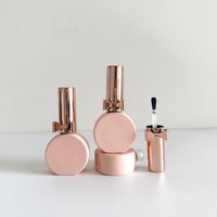 Flacon de vernis à ongles en verre de 10 ml et 12 ml, rond ou carré, avec bouchon et pinceau, sérigraphié