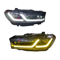 Feux avant LED G30 G31 G38 adaptés aux BMW Série 5 2021-2023 Pièces de voiture Système d'éclairage du pare-chocs avant Version décorative noire