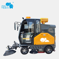 Mini Hippo MH240U-1 Balayeuse de voirie électrique à 4 roues pour usage extérieur industriel avec aspiration et suppression de la poussière