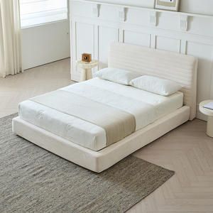 Lit plateforme rembourré au design moderne, durable, pour chambre d'hôtel commerciale, fourni directement par l'usine, idéal pour appartement. - Product Image 6