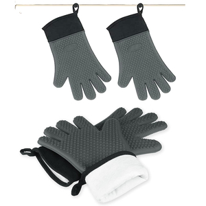Gants de cuisine en silicone pour la cuisson, la pâtisserie, le micro-ondes, rouge et bleu, résistants à la chaleur - Product Image 4