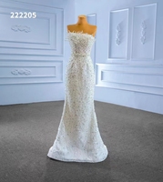 Feishiluo Luxueux Ivoire Détachable Train Robes De Mariée Robe Pleine Poire Perle Sirène Robe De Mariée pour Les Femmes Robe De Bal