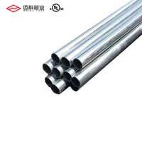 Conduite EMT en acier galvanisé conforme aux normes ANSI C80.3 et BS4568, résistante au feu, tailles commerciales de 1/2 à 4 pouces, marque MECH