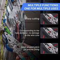 Tournevis pliant multifonctionnel 18-en-1 Tuvilo, pince électrique, coupe-fil en acier au chrome-vanadium