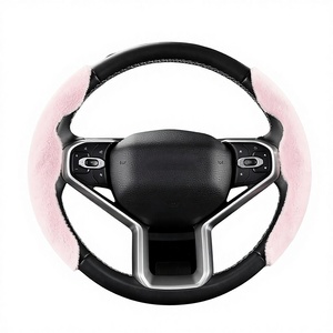 Funda de Volante de Terciopelo Suave, 2 Piezas, Segmentada, Cálida, Antideslizante, para Invierno, Compatible con Volantes en Forma de D - Product Image 1