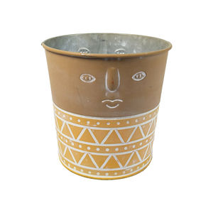 Pots de plantes d'extérieur et d'intérieur Pots de jardin ronds en métal bon marché pour bonsaï à visage humain - Product Image 3
