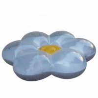 Aufblasbare Blumen-Schwimminsel aus Transparentem PVC für Erwachsene und Kinder, Schwimmbad-Party