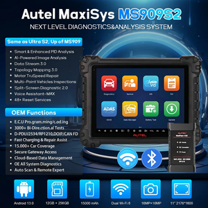 เครื่องวินิจฉัยยานยนต์ Autel MS909 S2 obdii Topology 3.0 สำหรับการเขียนโปรแกรม ECU การเข้ารหัสแบบสองทิศทาง รองรับการวินิจฉัยรถยนต์ทุกประเภท - Product Image 2