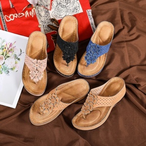 Sandali Donna Personalizzabili con Logo, Stile Bohemien Retrò, con Punta Quadrata e Tacco a Zeppa, Modello Romano, Traspiranti, Slip-On per l'Estate - Product Image 2