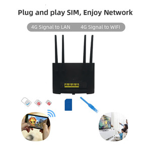 2024 mô hình mới nhất 4 cổng WAN/LAN OEM 4 gam CPE Router với thẻ Sim 2.4 Gam wifi 4 gam Router wifi 4 ăng ten tùy chỉnh Router - Product Image 5