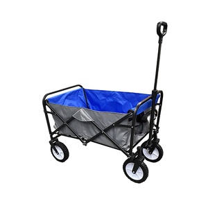 Paslanmaz çelik katlanır kamp sepeti depolama sepeti ile açık Handcart uygun alışveriş vagon - Product Image 5