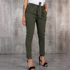Nuove Donne <span class=keywords><strong>Pantaloni</strong></span> Casual Chiffon Sottile <span class=keywords><strong>Pantaloni</strong></span> Sottili Per Le Donne A Vita Alta Nero <span class=keywords><strong>Verde</strong></span> <span class=keywords><strong>Kaki</strong></span> <span class=keywords><strong>Pantaloni</strong></span> Donna <span class=keywords><strong>Pantaloni</strong></span> - Product Image 2
