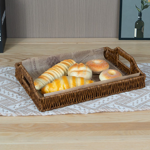 Cesta de Almacenamiento Rectangular de Imitación de Ratán para Uso Transfronterizo, Reutilizable, Bandeja de Exhibición de Frutas y Verduras para el Hogar, Bobai Guangxi K002964V - Product Image 3