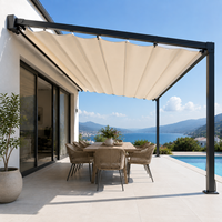 Pergola rétractable en aluminium et PVC de haute qualité, sur mesure, avec télécommande, pour balcon, restaurant, luxe moderne, Sweet Home